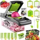 Effortless 17-in-1 Veggie Chopper - Easy Clean & Safe Mandoline Slicer!