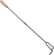 Fire Poker, Fire Poker for Outdoor Fire Pit - Robust Fire Bowl Poker, Fire Bowl Poker for Outdoor Camping, 33 Inch Fireplace Poker Tool, Fire Poker with Wooden Handle