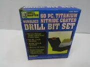 NIB DRILL MASTER 60 PC. NITRDE COATED DRILL BIT SET DRIVER TOOL