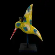 Hand-Carved Hummingbird Hopi Folk Art Sculpture by Gregory Lomayesva