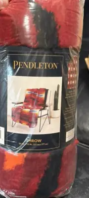 PENDLENTON SHORT SANDS 50 IN X 70 IN SHERPA THROW COLOR RED NEW