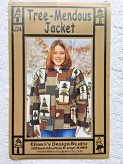 Folk Art Pattern Jacket PatchworkChristmas Tree-Mendous Petite to Extra LG