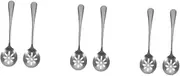 Ciieeo 3sets Modern Stainless Steel Serving Utensil Slotted Spoon Versatile for Buffet Parties and Efficient Meal Serving 2pcs*3