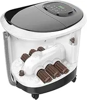 Foot Bath Massager by - Electric Foot Spa Basin with Temperature Controlled Heat, Soothing Bubbles Massage Rollers- Deep Tissue Massage, Pain Relief & Relaxation for Tired Feet
