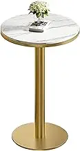 Outdoor Patio Side Table, Round Conference Table Coffee Meeting Table, Small Dining Table for Cocktail Bar Home Pub Coffee Tea Bistro Table, Easy Assembly(Height 105cm/3.4ft)