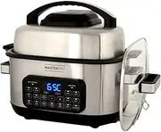 MasterPro 14-in-1 6L Deluxe Multi Cooker & Air Fryer Silver Stainless Steel