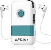 Hearing Aids for Seniors, Saban Hearing Amplifier 66db Gain Rechargeable Sound Pocket Hearing Amplifiers with Earbuds for Hearing Loss Adults, Easy to Use