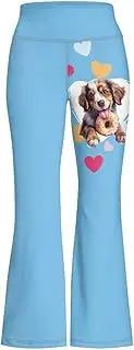 [Tutolipy] Girls' Athletic Leggings Bell Bottoms Kids Dance Running Yoga Pants High Waisted Workout Active Dance Tights