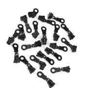 20Pcs Metal Alloy Zipper Sliders Size 5 Zip Fastener Repair Replacement (Black)
