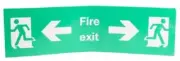 16x RS Pro ‘FIRE EXIT LEFT/RIGHT’ SAFETY SIGNS 500x140mm Self-Adhesive Vinyl