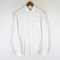 在飛比找蝦皮購物優惠-Uniqlo 襯衫高級亞麻襯衫 100% 麻長袖 S 白色 