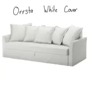 White IKEA Holmsund Cover for sleeper sofa Orrsta light white gray 803.879.60