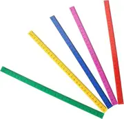 NUOBESTY 5pcs Scale Ruler Metric Ruler for Classroom Plastic Straight Ruler Magnetic Feature