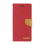 Goospery Canvas Diary Case for iPhone 14 Pro - Red