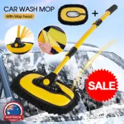 Adjustable Telescopic Car Wash Mop Brush Long Handle Vehicle Cleaning Tool CF