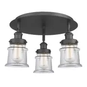 Innovations Lighting 916-3C-9-17 Canton Flush Canton 3 Light 17"W - Black