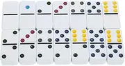 HONMEET 28pcs Domino Blocks Board Game for Family Fun Present for Friends Indoor and and Safe Learning