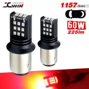 BAY15D 1157 LED Red Bulbs Bright Brake Tail Stop Light bulbs with 225lm (for: Mitsubishi)
