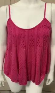 Medium BUFFALO David Bitton Fuchsia Brionna Cotton Tank Top NWT