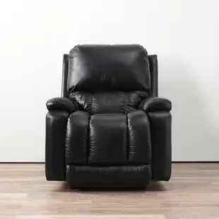 【HOLA】La-Z-Boy 單人全牛皮沙發/電動式休閒椅(1HT530-黑色)