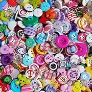 Chenkou Craft Random 100pcs Plastic Buttons DIY Sewing Craft Accessory (Mix)
