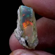 09.20Ct Natural AAA+ Ethiopian "Play-Of-Color" Fire Opal Rough Pleasant Gemstone