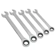 Sealey Combination Ratchet Spanner Set 5pc Metric S0985