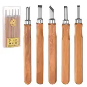 5pcs SK2 High Carbon Tool Steel Wood Chisels Carving Tools Carving Knife Set