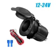 12V Cigarette Lighter Socket Waterproof Power Outlet Car Marine Motorcycle New