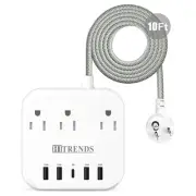 Power Strip, Surge Protector with 3 Outlets 4 USB Ports & 1 Type-C Port (5V/3...