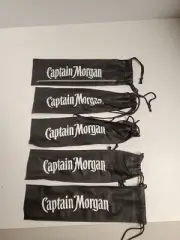 Captain Morgan Promo Stainless Steel Straw w/Bag 5 straw Lot