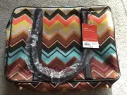Missoni for Target XX0 Anniversary 12"x16" Travel Tote Colore Zig Zag Print New