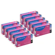10 Pack Artist Choice Nitrile Pink Gloves Powder Free/Latex Free/Textured Large