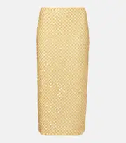 [Veronica Beard] Veronica Beard Allora embellished midi skirt AU 4 yellow