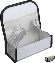 Vaguelly Battery Storage Bag Fireproof Lipo Holder for Safe Lithium Battery Organization Lightweight Portable Design High Temperature Resistant Durable Foil