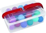 STARTIST Shaking Swing Balls Party Game Floor Game with 30 Balls Yard with Waist Belt Fun Family Game for Lawn Carnival Beach Holiday, Red Elastic Belt