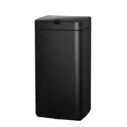 Devanti 45L Motion Sensor Bin Rubbish Automatic Kitchen Trash Can Steel Blk NEW