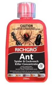 Richgro ANT SPIDER & COCKROACH KILLER CONCENTRATE *Aust Brand- 250ml Or 500ml