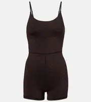 [The Upside] The Upside Arizona Kiva lamé jersey bodysuit AU 10 brown