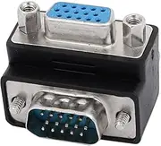 XYWHPGV HDB15P VGA Male to Female L-Type 90 Degree Angle Connector Adapter Gender Changer(7babe ac166 6290a c309b fff3d ba610