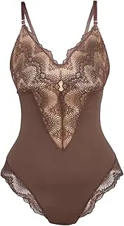 [Generic] Women Lingerie Sexy Lace Bodysuit V Neck Backless Cross Strap Adjustable Lace Babydoll Sleepwear Mesh Chemise - Lace Jumpsuit Lace Lingerie Underwear Bra Streetwear