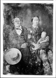 John Rowland and his wife Alberta at the La Puente Ranch 1856 Cali - Old Photo