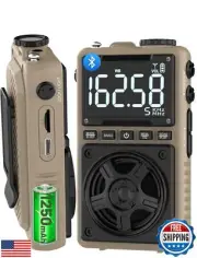 Bluetooth AM FM Shortwave Radio with NOAA Weather Alert,1250mAh Rechargeable