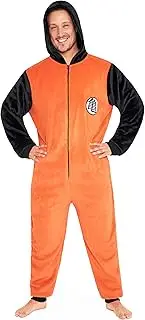 [Dragon Ball Z] Men's Fleece Jumpsuit with Hood, Comfortable Pyjamas - Anime Gifts for Him