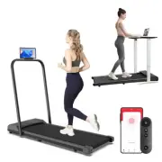 2 IN 1 Folding Electric treadmill Under Desk Walking Pad with Bluetooth & Remote