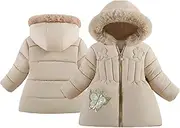 [KEOYA] Girl's Sherpa Fleece Lined Down Coats Warm Fur Hooded Windproof Puffer Jacket Cozy Thick Outwear
