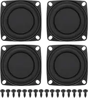 uxcell 4 Pcs Passive Radiator 2 Inch Woofer Vibrating Membrane, Rubber Vibration Diaphragm Plate Subwoofer for Bass Speaker Replacement, DIY(with 16pcs Screw)