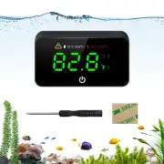 Digital Aquarium Thermometer, Stick-on Fish Tank Thermometer with LED Display...