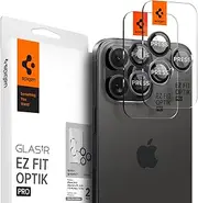 SPIGEN EZ Fit GLAS.tR Optik Pro Zero One Designed for Apple iPhone 15 Pro / 15 Pro Max / 14 Pro / 14 Pro Max Camera Lens Screen Protector Easy Installation Kit Tempered Glass Lens Protector [2-Pack] - Zero One