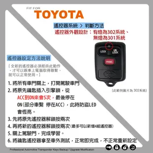 【2M2】TOYOTA CORONA ALTIS 豐田汽車 升級摺疊式鑰匙 學習型遙控器 新增鑰匙 鑰匙配製